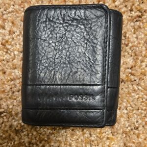 Fossil Black Leather Key Holder